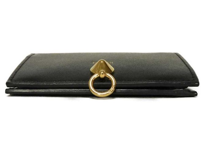 Fendi By The Way Piccolo Portafoglio con Borchie Oro Bi-fold Wallet Nero - vista 25