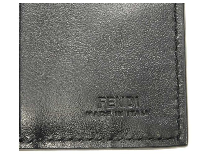 Fendi By The Way Piccolo Portafoglio con Borchie Oro Bi-fold Wallet Nero - vista 7