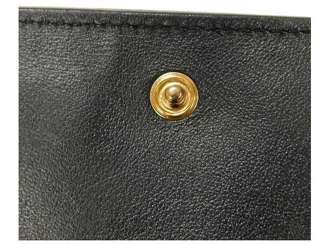 Fendi By The Way Piccolo Portafoglio con Borchie Oro Bi-fold Wallet Nero - vista 9