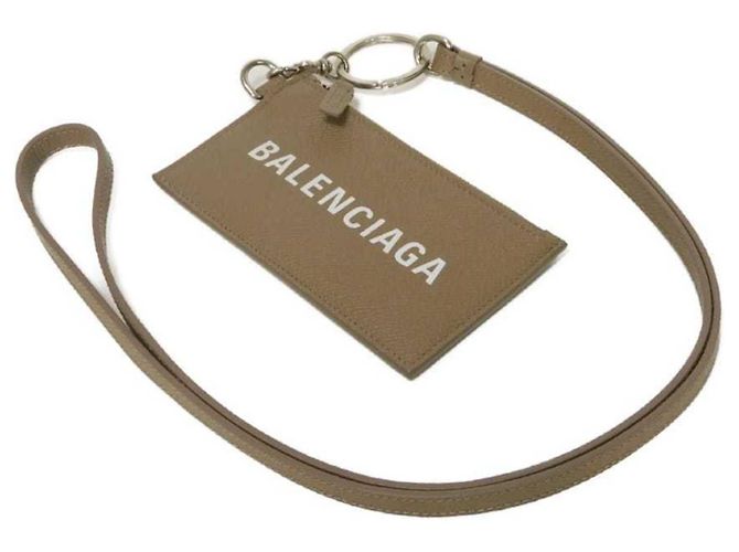 Tarjetero de cuero gris Balenciaga - vista 4