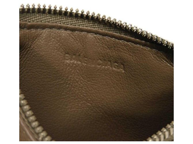 Tarjetero de cuero gris Balenciaga - vista 9