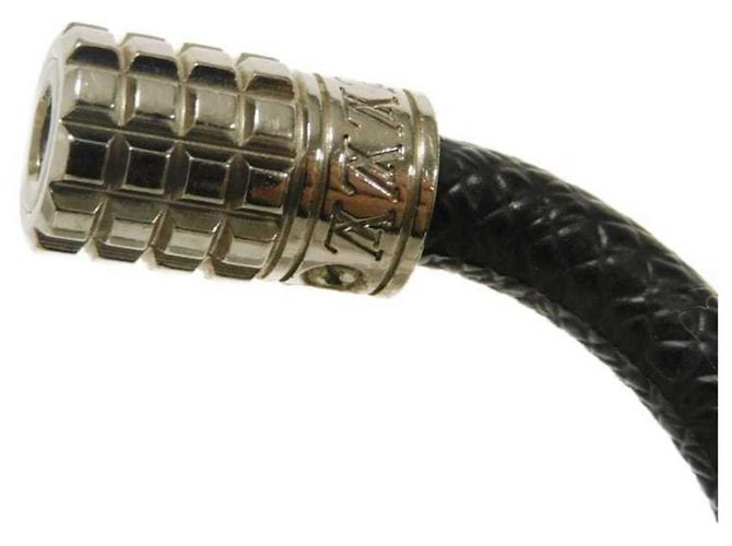 Bracciale Charm Louis Vuitton Nero Argento Grigio - vista 8