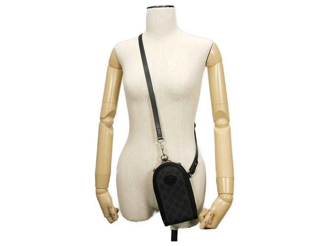 Borsa a Spalla Gucci GG Supreme Nero - vista 2