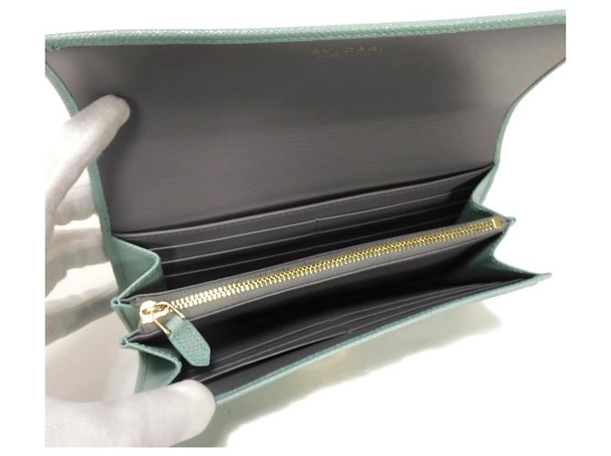 Bulgari Bvlgari Long Wallet in Glacier Turquoise Blau - Ansicht 5