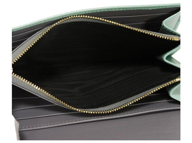 Bulgari Bvlgari Long Wallet in Glacier Turquoise Blau - Ansicht 9