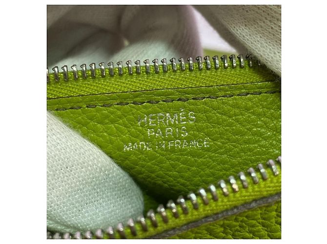 Hermès Hermes Dogon GM D-ring Bi-fold Long Wallet Green - vista 12