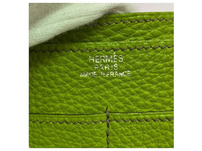 Hermès Hermes Dogon GM D-ring Bi-fold Long Wallet Green - vista 13