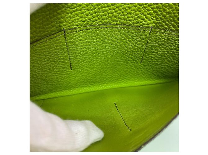 Hermès Hermes Dogon GM D-ring Bi-fold Long Wallet Green - view 9