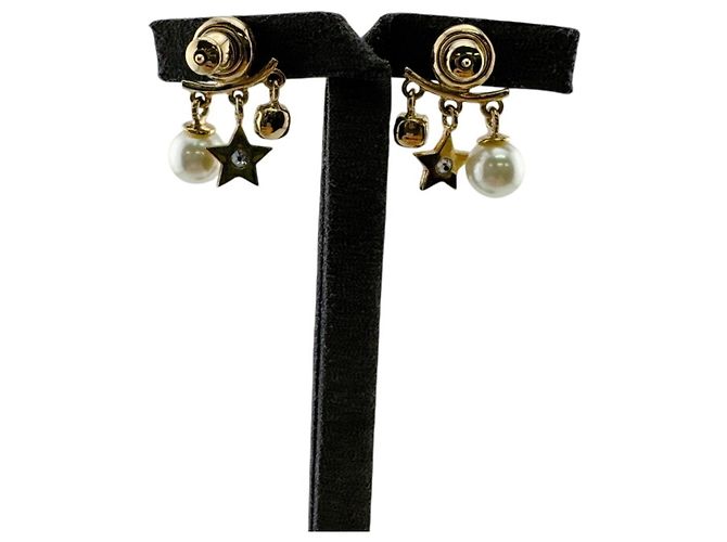 Orecchini Christian Dior Revolution Star Motif Logo D'oro - vista 7
