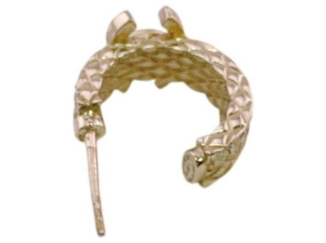 Orecchini Chanel B24S Rhinestone Coco Mark Argento - vista 4