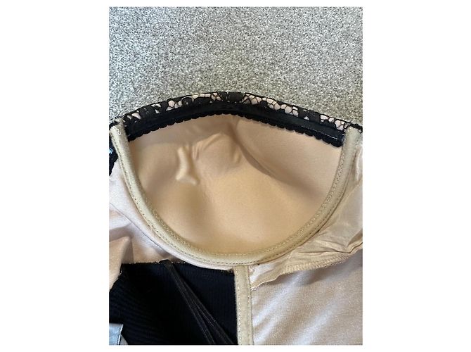 Sportmax Defilé Top bustier corset in pizzo nero Beige - vista 6