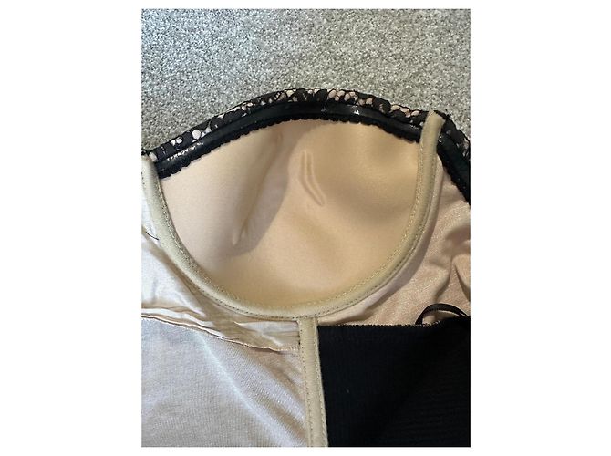 Sportmax Defilé Top bustier corset in pizzo nero Beige - vista 7