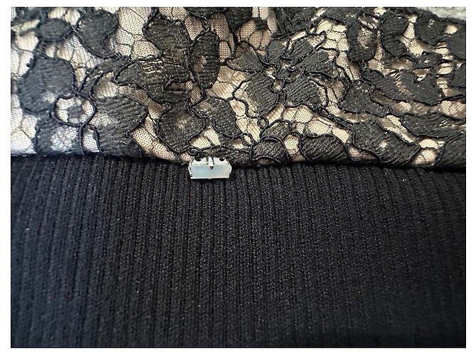 Sportmax Defilé Top bustier corset in pizzo nero Beige - vista 8
