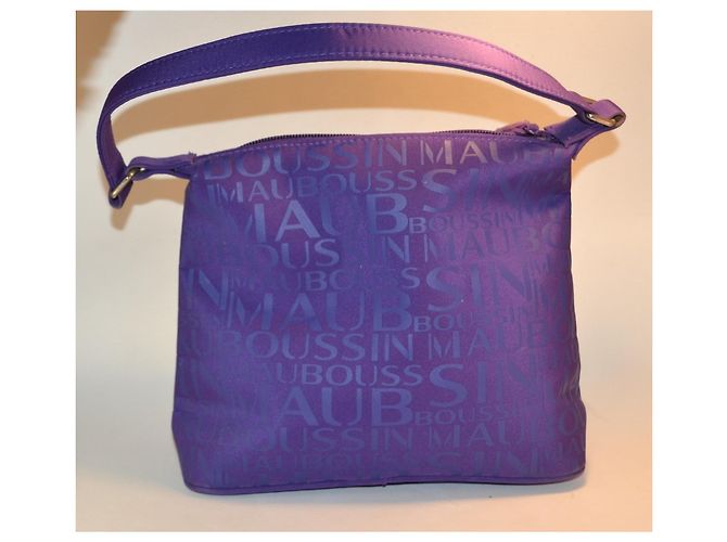 Borsa a spalla in tela logo Mauboussin Viola scuro - vista 2