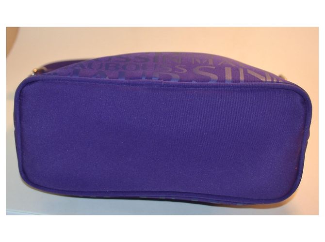 Borsa a spalla in tela logo Mauboussin Viola scuro - vista 3