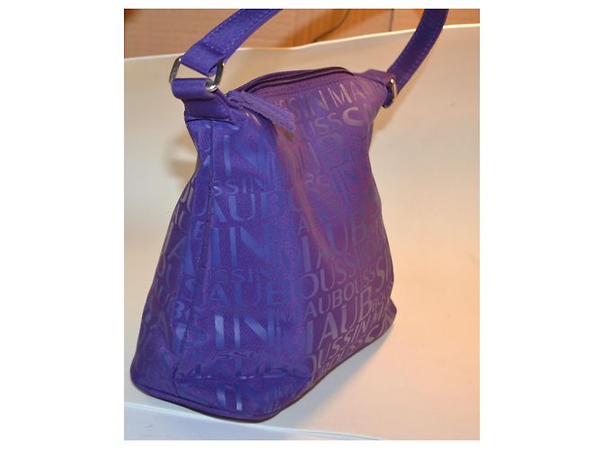 Borsa a spalla in tela logo Mauboussin Viola scuro - vista 4