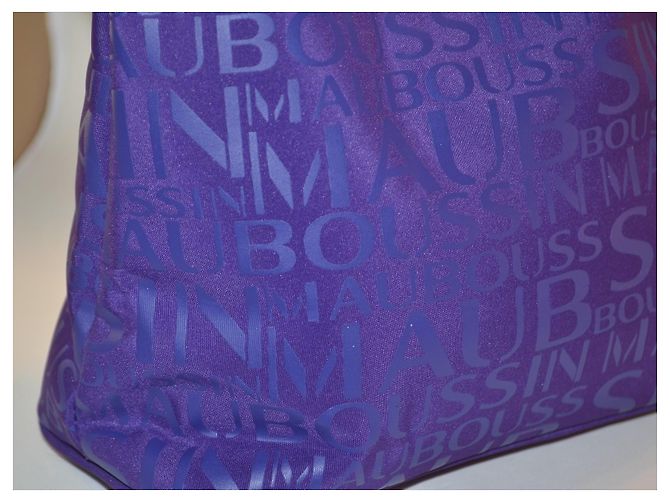 Borsa a spalla in tela logo Mauboussin Viola scuro - vista 5