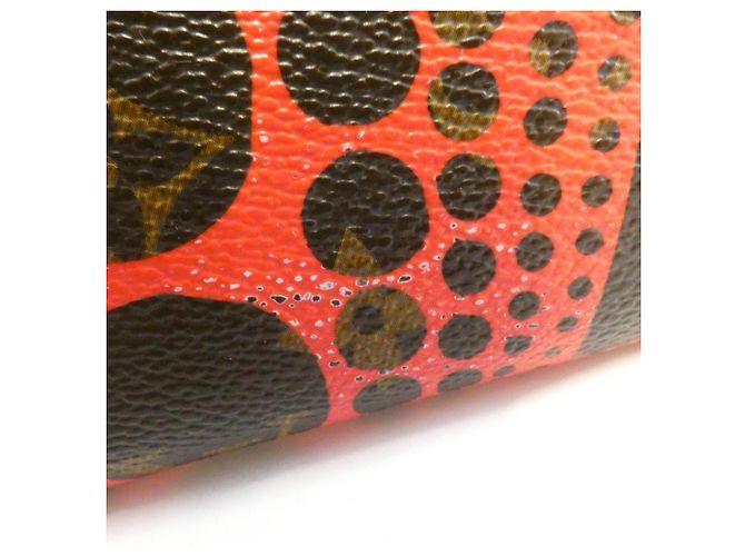 Cartera Zippy Louis Vuitton Monogram Pumpkin Dot Castaño Roja - vista 4