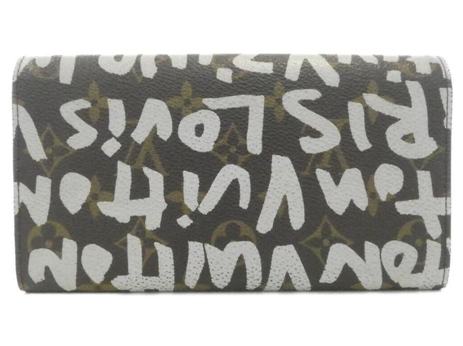 Louis Vuitton Monogram Graffiti Long Wallet Braun Silber - Ansicht 2