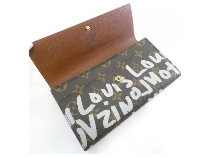 Louis Vuitton Monogram Graffiti Long Wallet Braun Silber - Ansicht 5