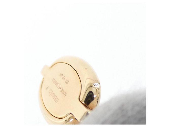 Hermès Colar Hermes Mini Maillon 100053FE Marrom Dourado - vista 5