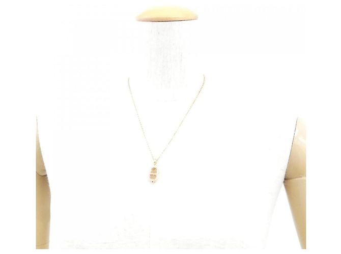 Hermès Colar Hermes Mini Maillon 100053FE Marrom Dourado - vista 8
