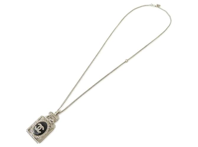 Collana in agnello Chanel Nero Argento - vista 2