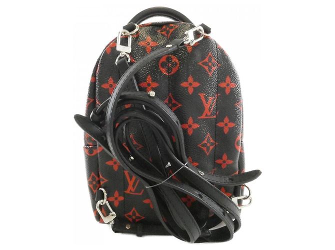 Louis Vuitton Monogram Infrarouge Palm Springs Backpack MINI Nero Rosso - vista 2