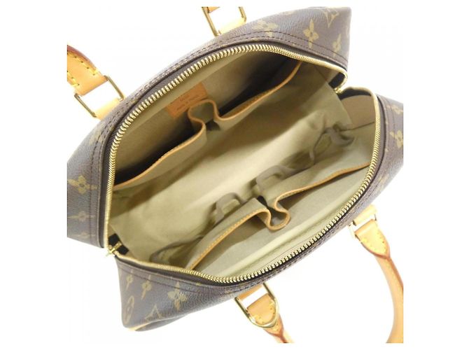 Borsa Louis Vuitton Monogram Bowling Vanity Marrone Monogramma - vista 9