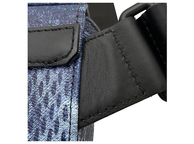 Borsa a tracolla a bauletto Louis Vuitton Damier Salt Leather Blu Damier ebene - vista 13
