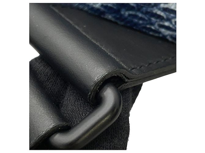 Borsa a tracolla a bauletto Louis Vuitton Damier Salt Leather Blu Damier ebene - vista 14