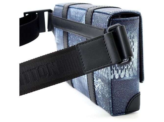Borsa a tracolla a bauletto Louis Vuitton Damier Salt Leather Blu Damier ebene - vista 3