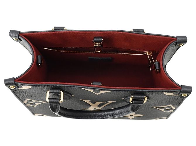 Borsa Tote Louis Vuitton Monogram Empreinte OnTheGo PM Nero Multicolore Beige - vista 6