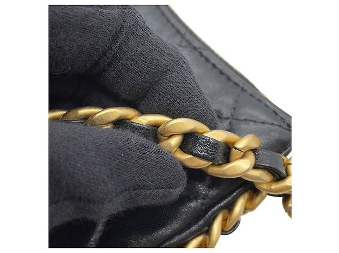 Borsa a tracolla Chanel in agnello con catena Nero - vista 11