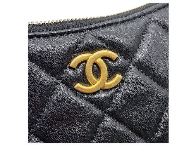 Borsa a tracolla Chanel in agnello con catena Nero - vista 7