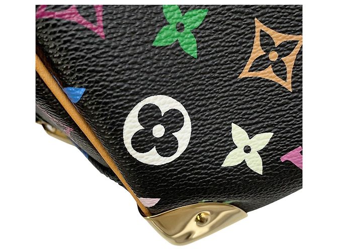 Louis Vuitton Monogram Multicolor Trouville Handtasche Schwarz Beige - Ansicht 10