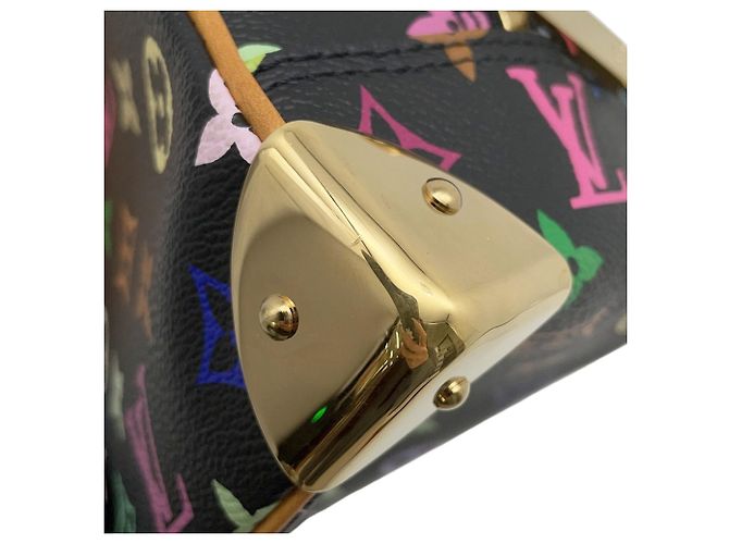 Louis Vuitton Monogram Multicolor Trouville Handtasche Schwarz Beige - Ansicht 13
