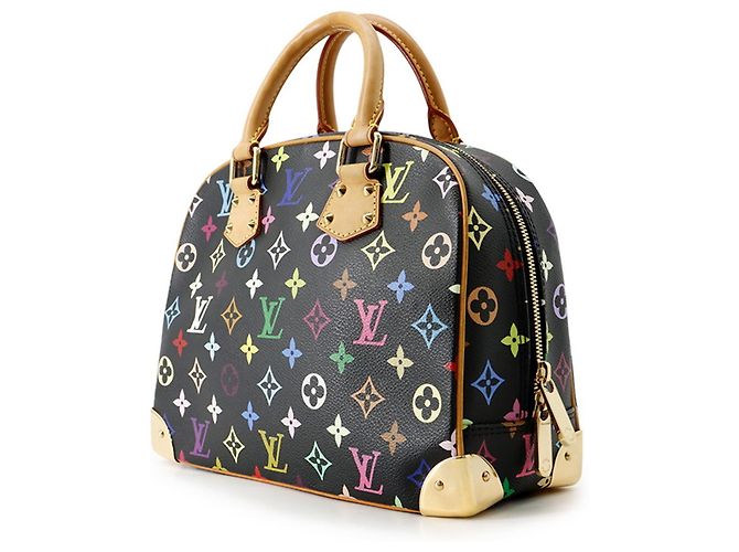 Louis Vuitton Monogram Multicolor Trouville Handtasche Schwarz Beige - Ansicht 2