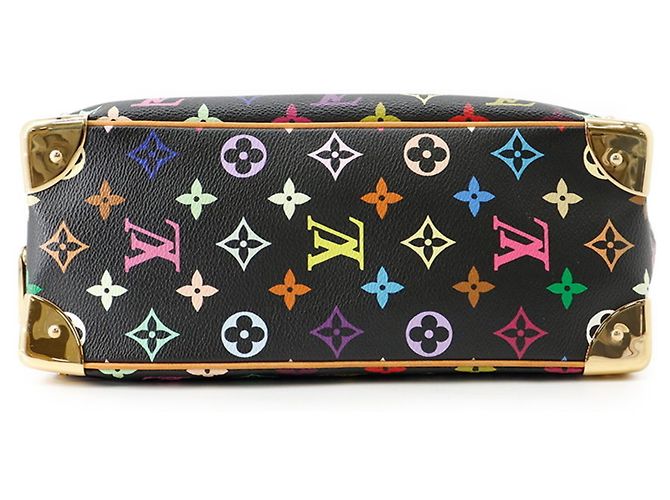 Louis Vuitton Monogram Multicolor Trouville Handtasche Schwarz Beige - Ansicht 3
