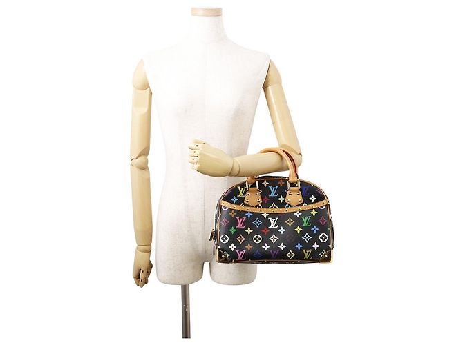 Louis Vuitton Monogram Multicolor Trouville Handtasche Schwarz Beige - Ansicht 4