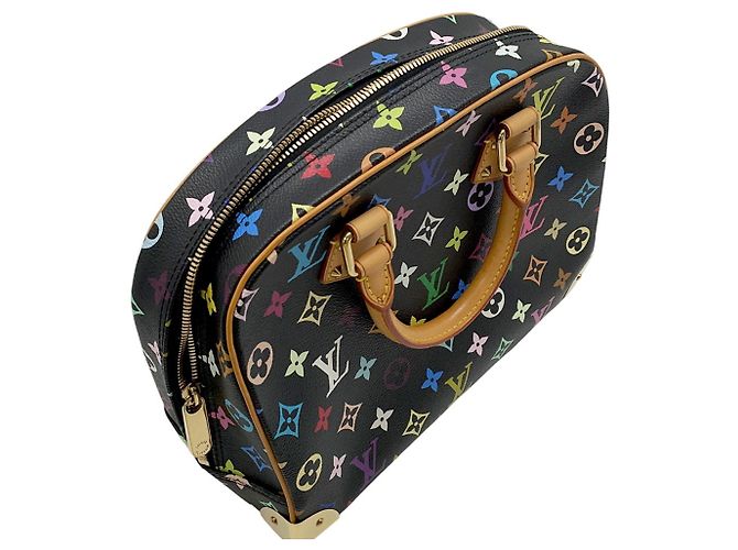 Louis Vuitton Monogram Multicolor Trouville Handtasche Schwarz Beige - Ansicht 6