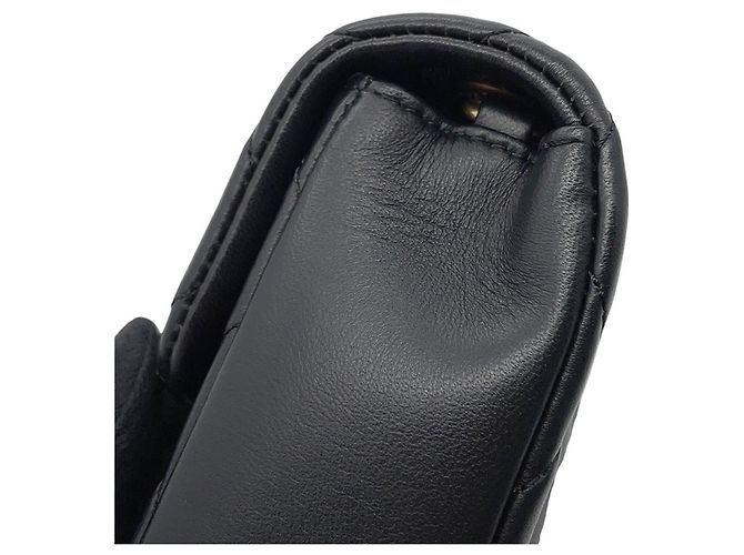 Borsa a Spalla Chanel Mini Matelassé Nero - vista 10