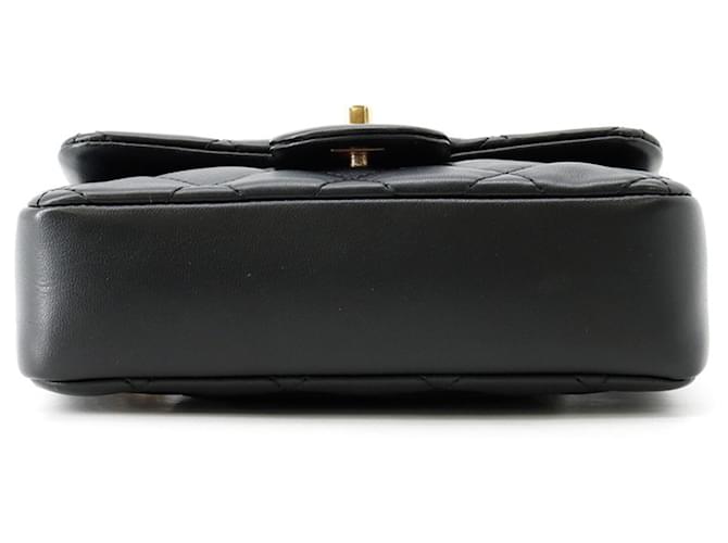 Borsa a Spalla Chanel Mini Matelassé Nero - vista 3