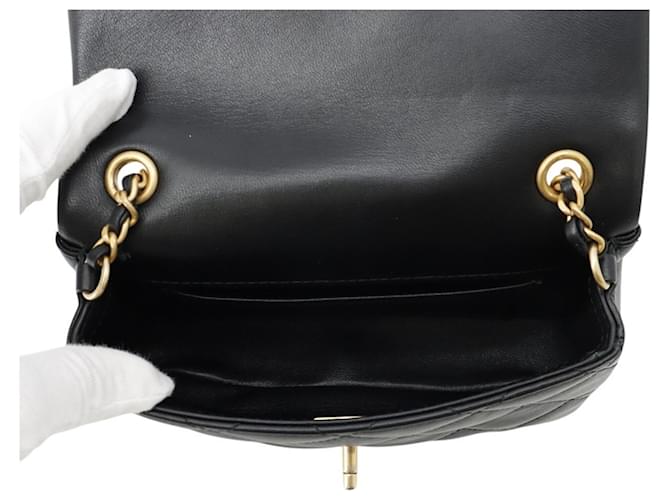 Borsa a Spalla Chanel Mini Matelassé Nero - vista 5