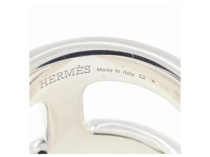 Ring Anello Osmo con fascia larga in argento Hermès - vista 4