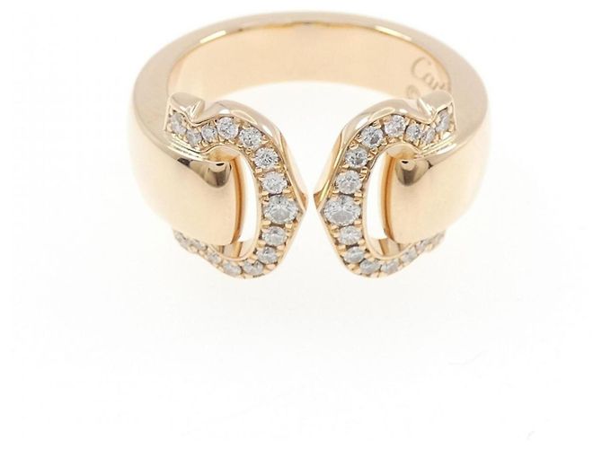 Anello Cartier 2C Band in oro rosa 18K e diamante - vista 2
