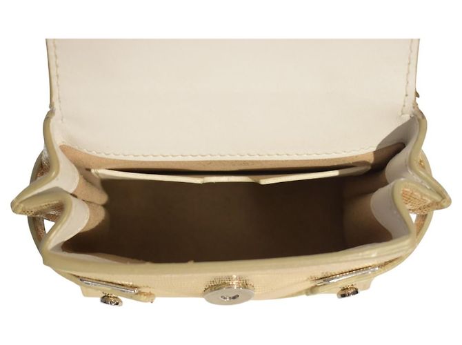 Balmain B-Buzz 23 Mini Borsa a Tracolla Oro Metallizzato Effetto Lucertola D'oro - vista 16