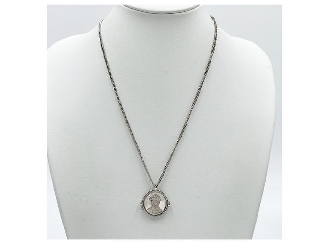 Collana Medallion Louis Vuitton M63643 Argento - vista 3