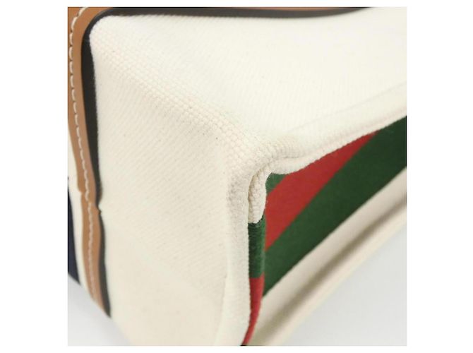 Borsa a mano Gucci in tela bianca Bianco - vista 3
