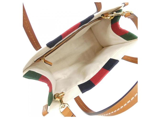 Borsa a mano Gucci in tela bianca Bianco - vista 6
